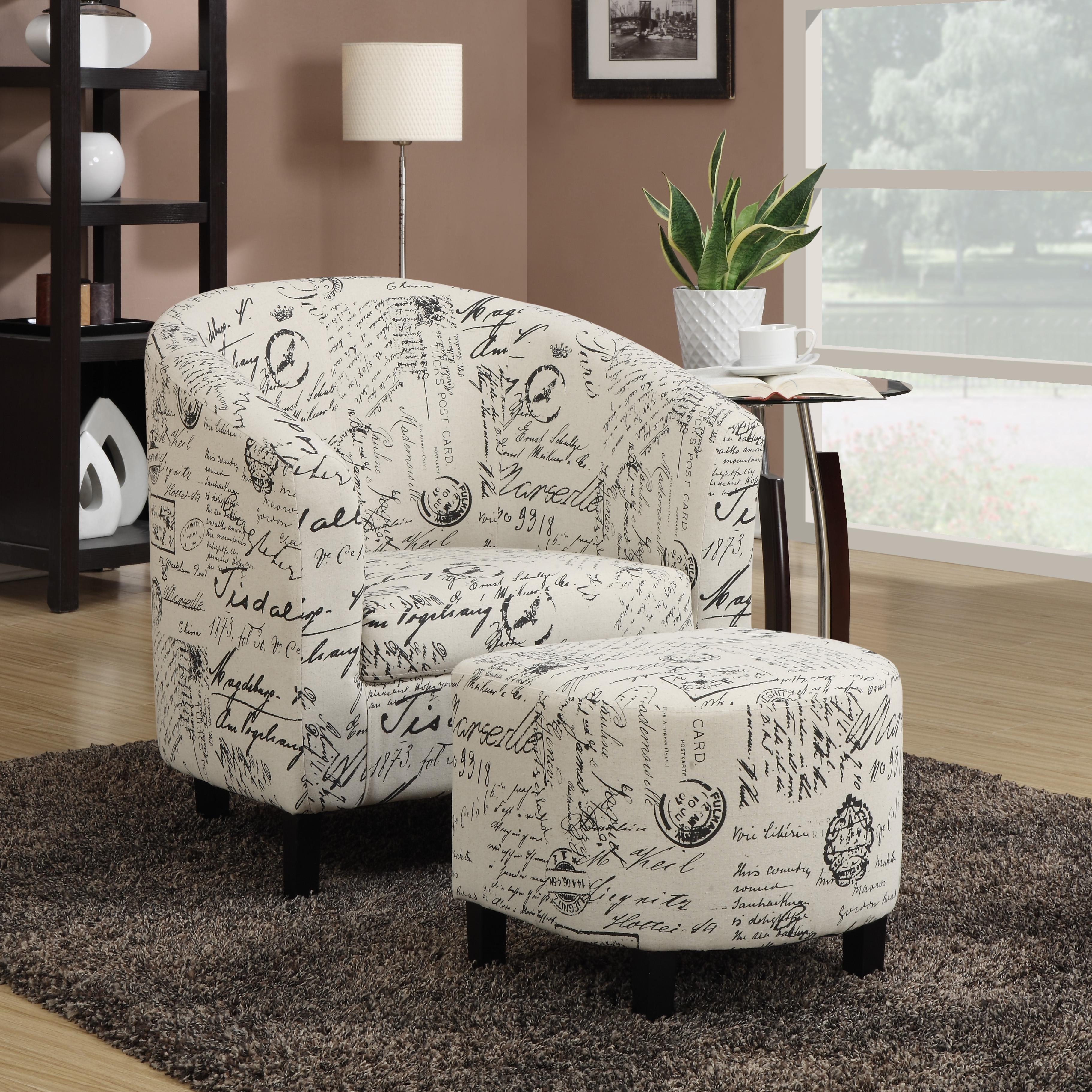 Accent Seating Accent Chair and Ottoman